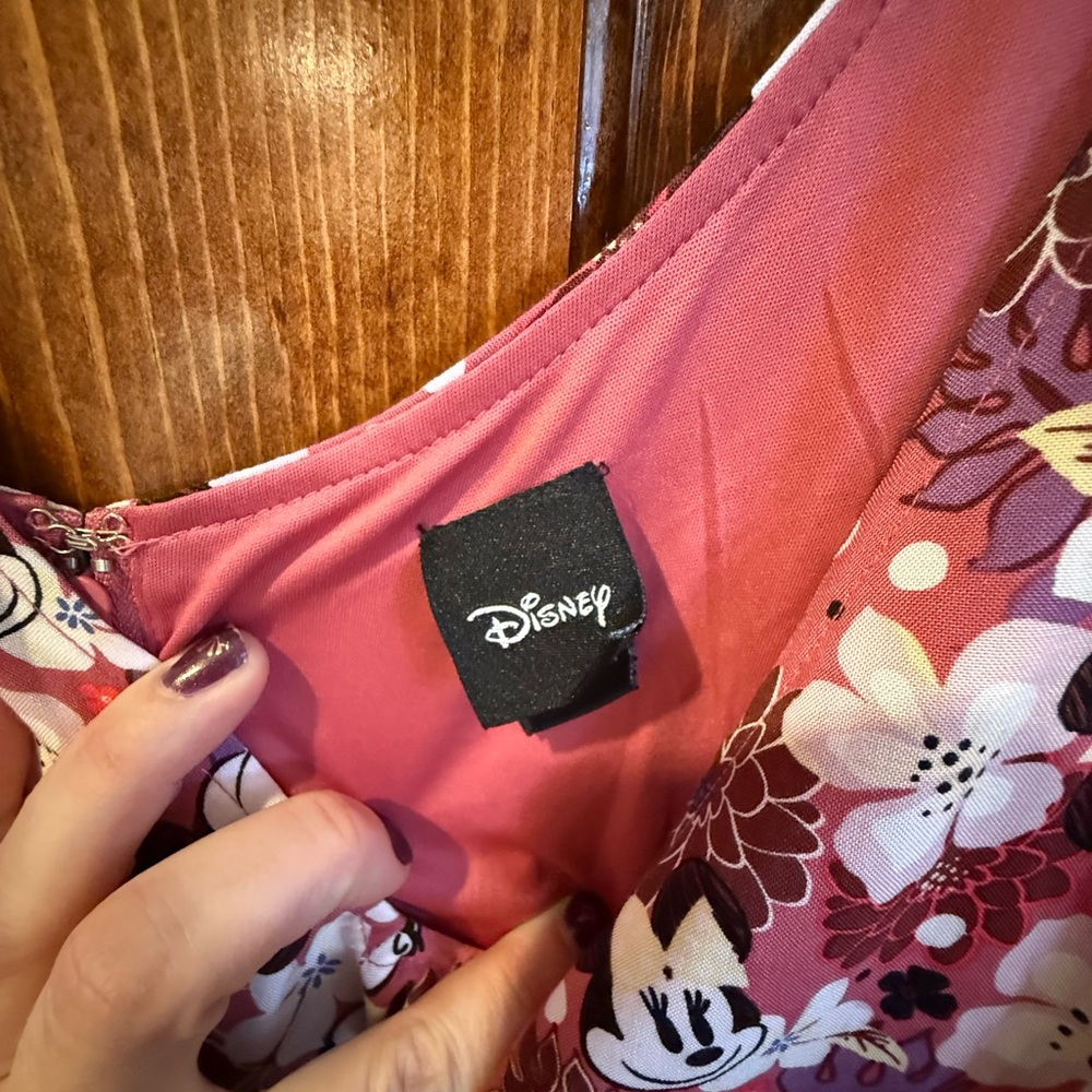 Disney Floral Minnie Mouse Dress in Pink and White - Picture 5 of 7